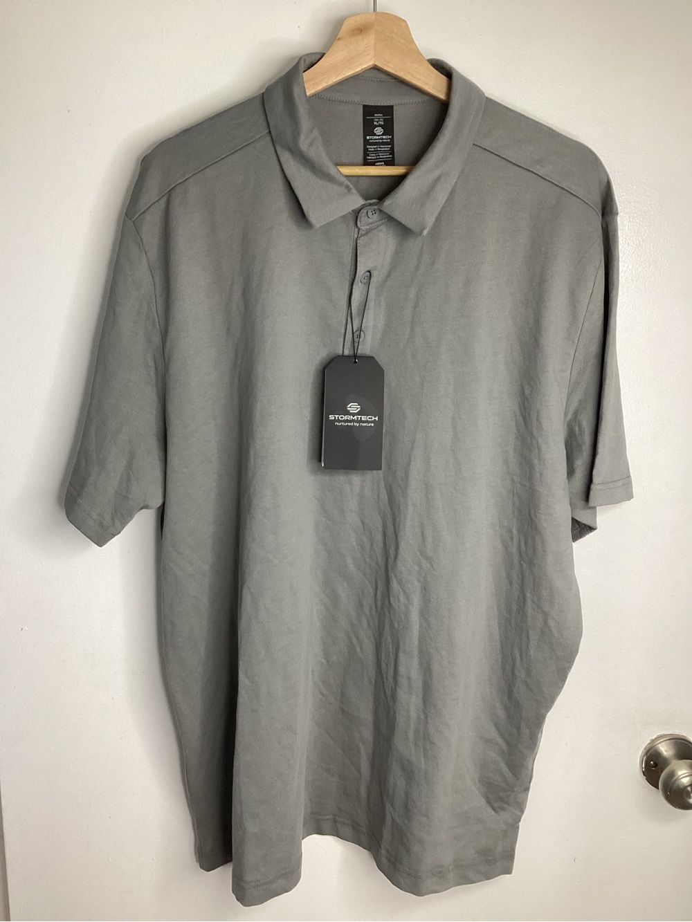 StormTech Short Sleeve Cotton Polo in Gray XL